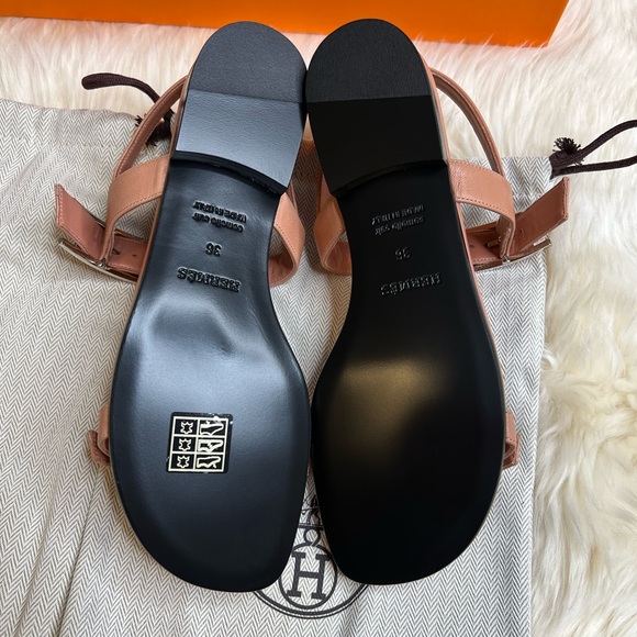 NEW Hermes Cristal Sandals In Rose Aube Size 36 6 Sold Out - Picture 6 of 11